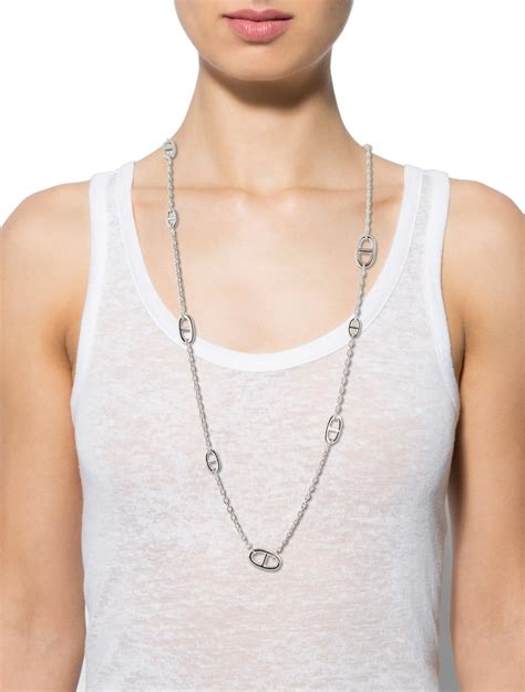 hermes chain|hermes chaine d'ancre necklace silver.